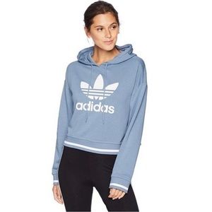 Adidas Cropped Blue Hoodie